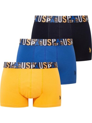 Erkek Renkli Desenli Pamuklu 3'lü Paket Boxer 80572