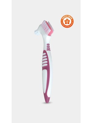 Aktident Diş Protezi Fırçası Yumuşak Kıllı Ergonomik Tasarım 1 Adet Hediye Ürün