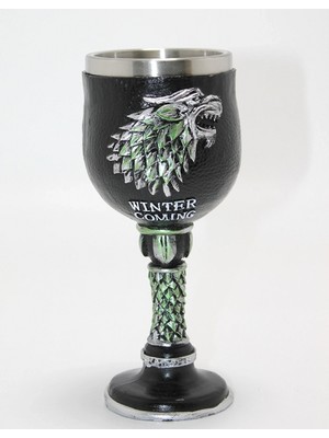 Marsilyan Game Of Thrones House Stark 3D Kabartmalı Çelik Kadeh Bardak