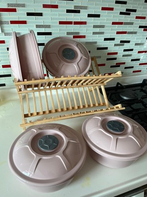 Zemihra Plastik 4'lü Kapaklı Hamur Leğeni Badya Un Kutusu Kabı 1.7 Litre 4 Adet Hamur Leğeni