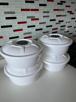 Zemihra Plastik 4'lü Kapaklı Hamur Leğeni Badya Un Kutusu Kabı 1.7 Litre 4 Adet Hamur Leğeni