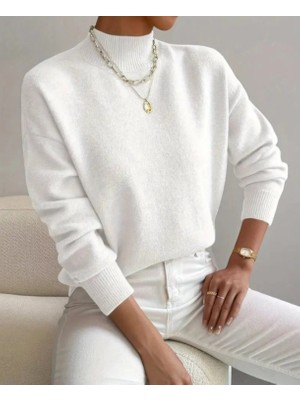 Marsilyan- Kadın Uzun Kollu Balıkçı Yaka Triko Bluz