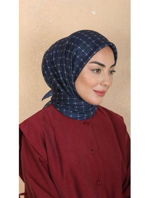 Lo'cella Pamuklu Soft Eşarp 4547-6 Lacivert