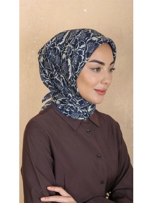 Lo'cella Pamuklu Soft Eşarp 4547-2 Lacivert