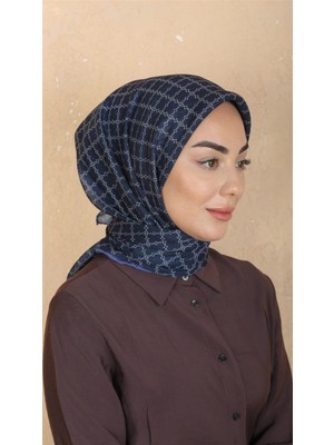 Lo'cella Pamuklu Soft Eşarp 4547-3 Lacivert