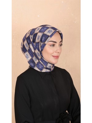 Lo'cella Pamuklu Soft Eşarp 4546-9 Lacivert