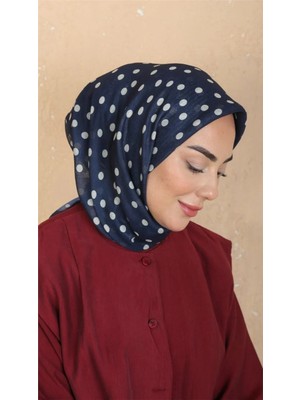 Lo'cella Pamuklu Soft Eşarp 4547-4 Lacivert