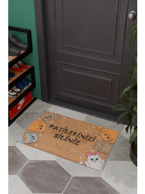 Charmbi Kedi Patileri-Dekoratif Çok Amaçlı Iç ve Dış Kapı Paspası
