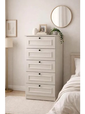 Sarmobi Mira 5 Çekmeceli Şifonyer/çamaşırlık 52X105X43 cm Aytaşı – Country Tasarım