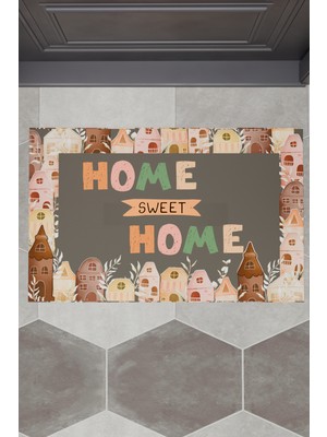 Charmbi Home Sweet Home-Dekoratif Çok Amaçlı Iç ve Dış Kapı Paspası