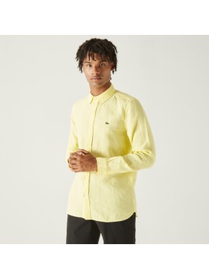 Lacoste Slim Fit Keten Gömlek