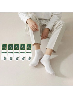 Kral Socks - Erkek Patik Lacose Kabartma Desenli (5 Adet) Bambu Dikişsiz Parfümlü Kısa Çorap