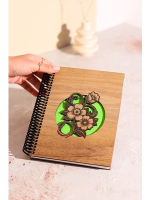 ForWhat Büro Ev Ofis Hediyesi Için Doğal Ahşap Stil Kapaklı Çizgisiz Defter