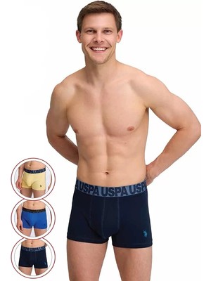 Erkek Renkli Pamuklu 3'lü Paket Boxer 80587