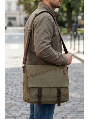 Ççs 31520 Omuz Askılı Kanvas Postacı Çantası Çapraz Çanta