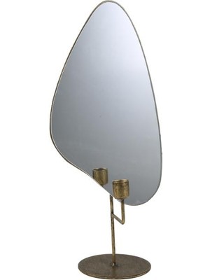 Vitale Lyon Metal Aynalı Mumluk 14X16X40 cm