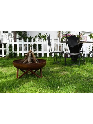 Ferba Corten Fuego 75 cm Bahçe Şöminesi Ateş Çukuru