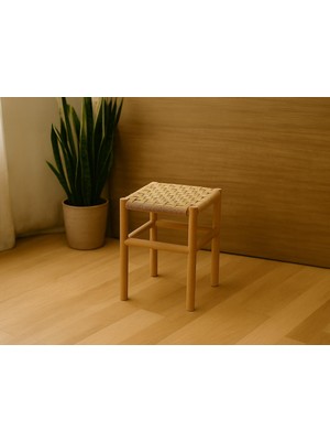 FASTWOOD Ipli Ahşap Tabure