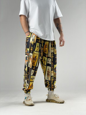 Cocopelli Etnik Mısır Erkek Pileli Şalvar Pantolon COC2940