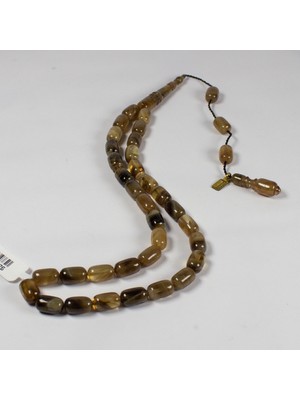 Tesbih Kardeşliği Fares İmzalı Sıkma Kehribar Tesbih