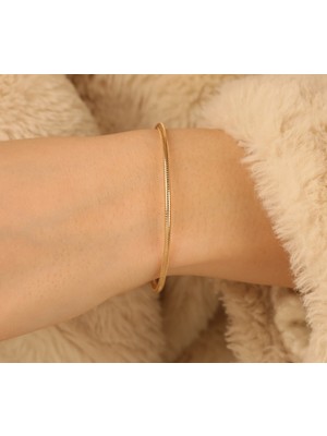 ÇGK KUYUMCULUK 14 Ayar Şık Esnek Model Bileklik CGKBLK0375