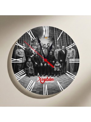 Zerya Xoybûn Hoybun Tasarımlı Roma Rakamlı Duvar Saati