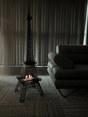 WiseDec Paris Eyfel Kulesi Bacasız Şömine Metal 140CM