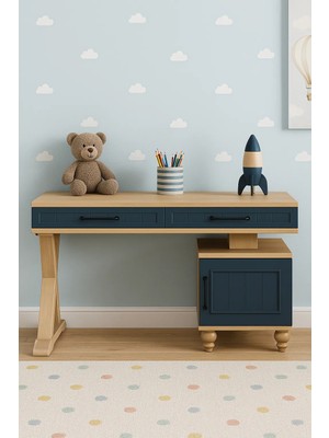 Arion Kids Ozan MDF Çocuk Çalışma Masası | Ağaç Ayaklı | Fonksiyonel ve Şık Tasarım