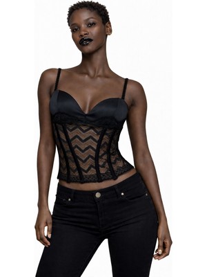 Deep Beach Dantel detaylı korse top