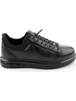 Bambi Siyah Hakiki Deri Erkek Sneaker E01080216943