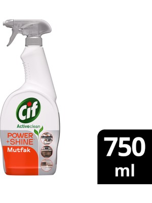 Cif Power & Shine Sprey Mutfak İçin Temizleyici ve Yağ Çözücü 750 ML