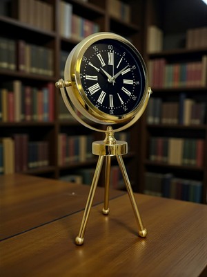 Nikaa Shop Imperial Gold Üç Ayaklı Metal Masa Saati