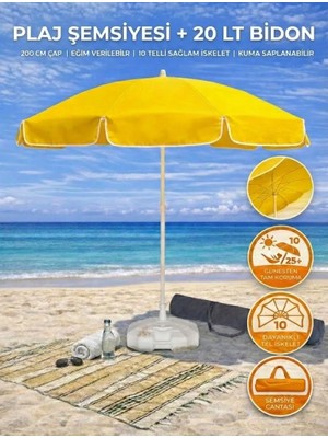 Form Outdoor Plaj Şemsiyesi 20LT. Bidonlu + Taşıma Çantası Hediyeli