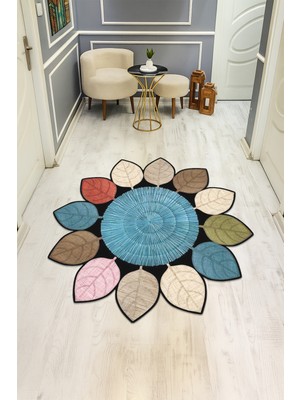 Dolce Mariee Dijital Baskı Modern Kaymaz Taban Halı H0391