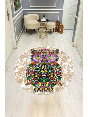 Dolce Mariee Dijital Baskı Modern Kaymaz Taban Halı H0339