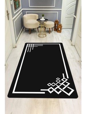 Dolce Mariee Modern Desenli Dijital Baskı Kaymaz Taban Halı H0185
