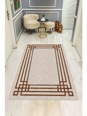 Dolce Mariee Modern Desenli Dijital Baskı Kaymaz Taban Halı H0135