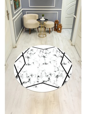 Dolce Mariee Dijital Baskı Modern Kaymaz Taban Halı H0351