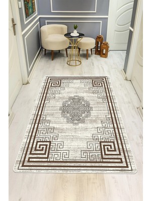 Dolce Mariee Modern Desenli Dijital Baskı Kaymaz Taban Halı H0159