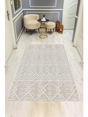 Dolce Mariee Modern Desenli Dijital Baskı Kaymaz Taban Halı H0160