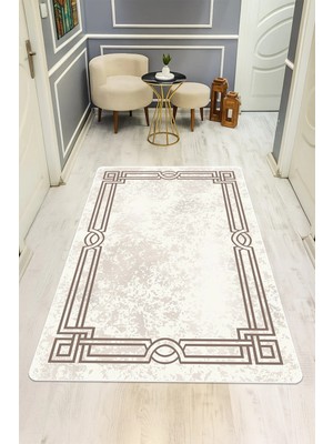 Dolce Mariee Modern Desenli Dijital Baskı Kaymaz Taban Halı H0110