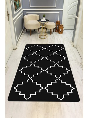 Dolce Mariee Modern Desenli Dijital Baskı Kaymaz Taban Halı H0190