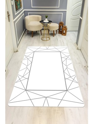 NEWORA Modern Desenli Dijital Baskı Kaymaz Taban Halı H0211