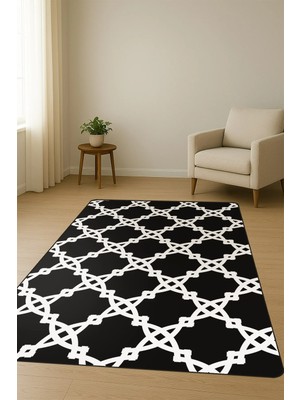 Dolce Mariee Modern Desenli Dijital Baskı Kaymaz Taban Halı H0192