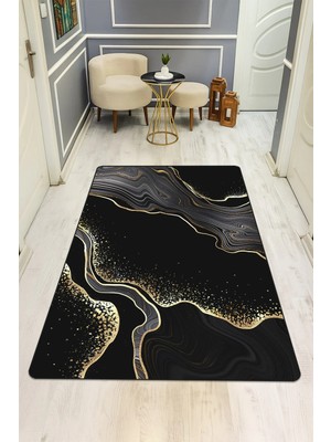 NEWORA Modern Desenli Dijital Baskı Kaymaz Taban Halı H0145