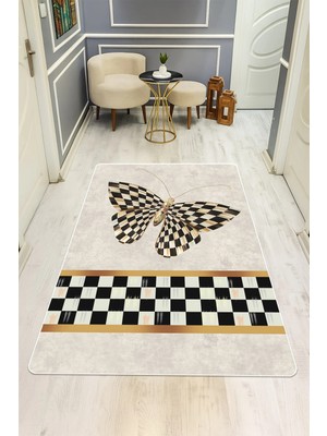 Dolce Mariee Modern Desenli Dijital Baskı Kaymaz Taban Halı H0213