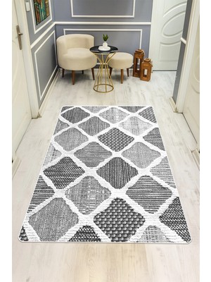 Dolce Mariee Modern Desenli Dijital Baskı Kaymaz Taban Halı H0237
