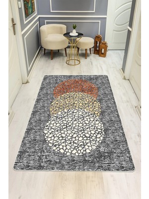 Dolce Mariee Modern Desenli Dijital Baskı Kaymaz Taban Halı H0126