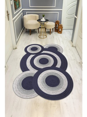 Dolce Mariee Modern Desenli Lazer Kesim Dijital Baskı Kaymaz Taban Halı H0454