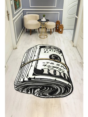 NEWORA Modern Desenli Lazer Kesim Dijital Baskı Kaymaz Taban Halı H0447
